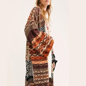 Free People Landmark Long Open Front Cardigan